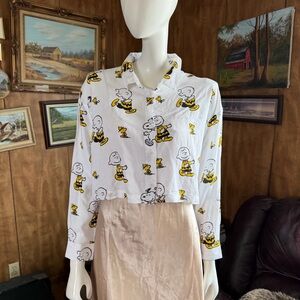 Peanuts Snoopy Cropped Blouse